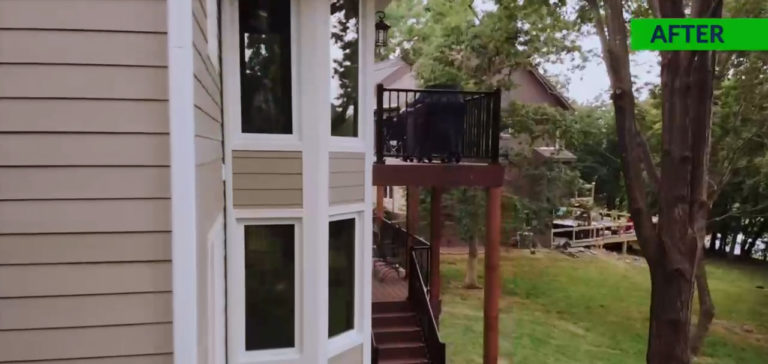 Windows, James Hardie Siding, and Deck installed on a Lee's Summit Home by Smart Exteriors