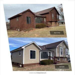 Beautiful before and after Missouri home transformation.