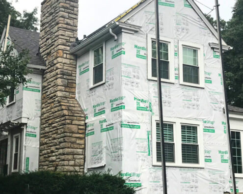 Smart Exteriors siding installation on a client's home.