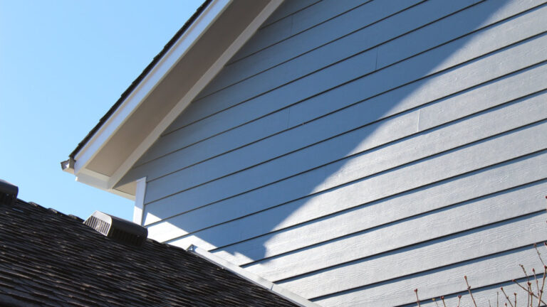 Lap siding installed on a home.