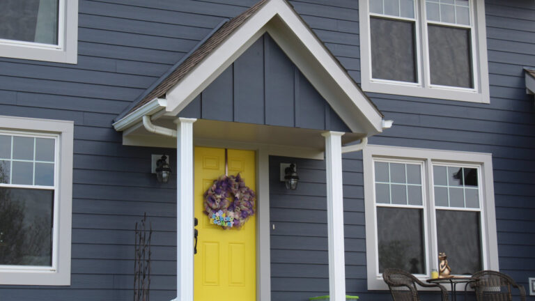 ColorPlus James Hardie siding boards installed on a home.