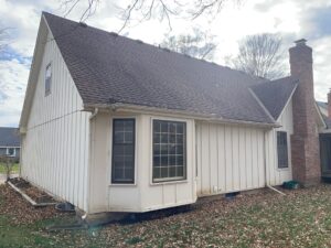 Smart Exteriors installs new Arctic White James Hardie Siding on Overland Park Home